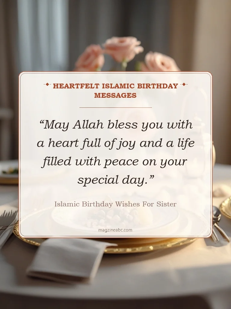 Heartfelt Islamic Birthday Messages - Islamic Birthday Wishes for Sister