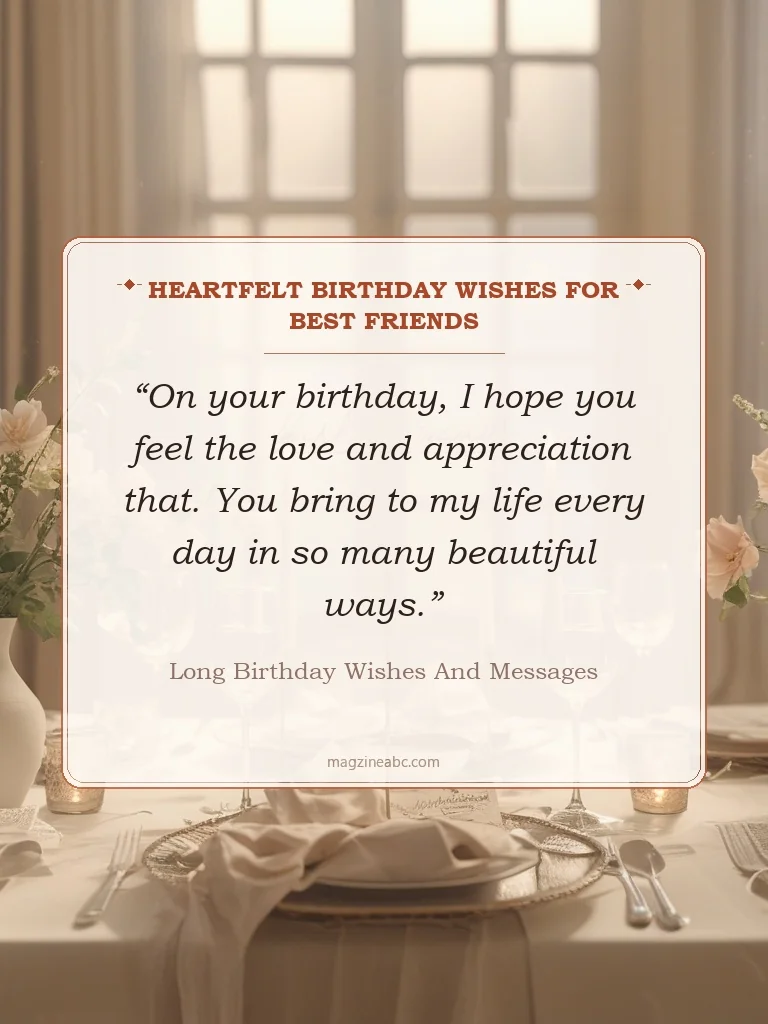 Heartfelt Birthday Wishes for Best Friends - Long Birthday Wishes and Messages