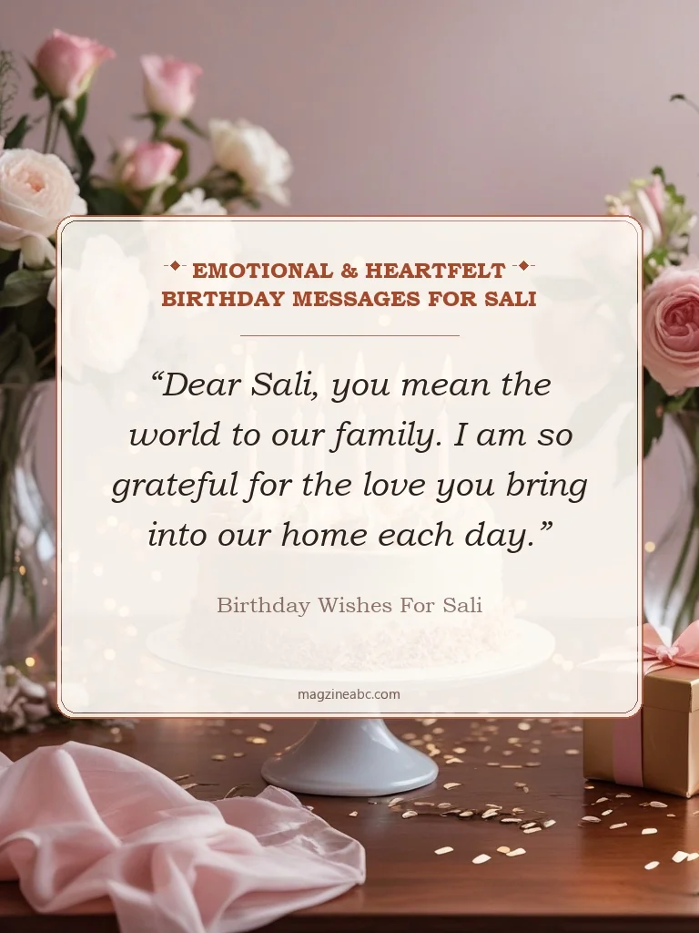 Emotional & Heartfelt Birthday Messages for Sali - Birthday Wishes for Sali