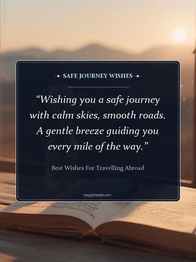 Safe Journey Wishes - best wishes for travelling abroad