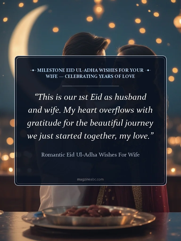 Milestone Eid ul-Adha Wishes for Your Wife — Celebrating Years of Love - Romantic Eid ul-Adha Wishes for Wife