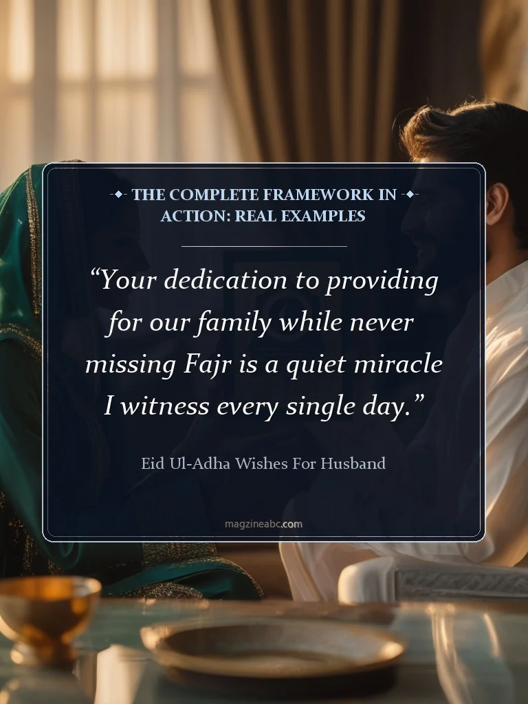 The Complete Framework in Action: Real Examples - Eid ul-Adha Wishes for Husband