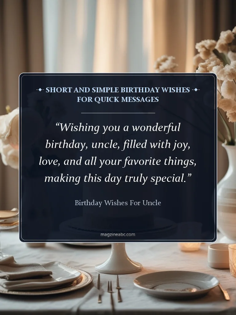 Short and Simple Birthday Wishes for Quick Messages - Birthday Wishes For Uncle