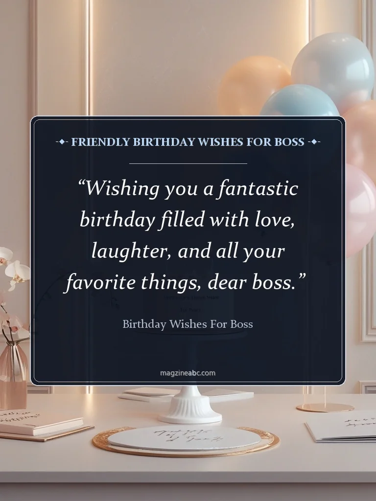 Friendly Birthday Wishes for Boss - Birthday Wishes for Boss