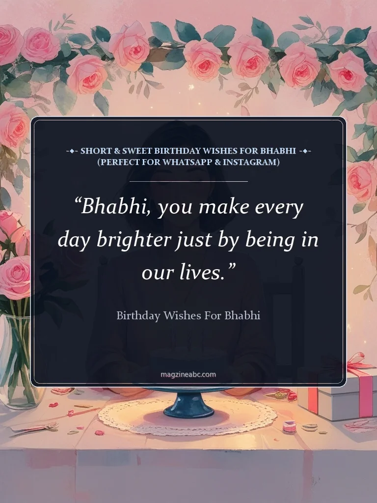 Short & Sweet Birthday Wishes for Bhabhi (Perfect for WhatsApp & Instagram) - Birthday wishes for bhabhi