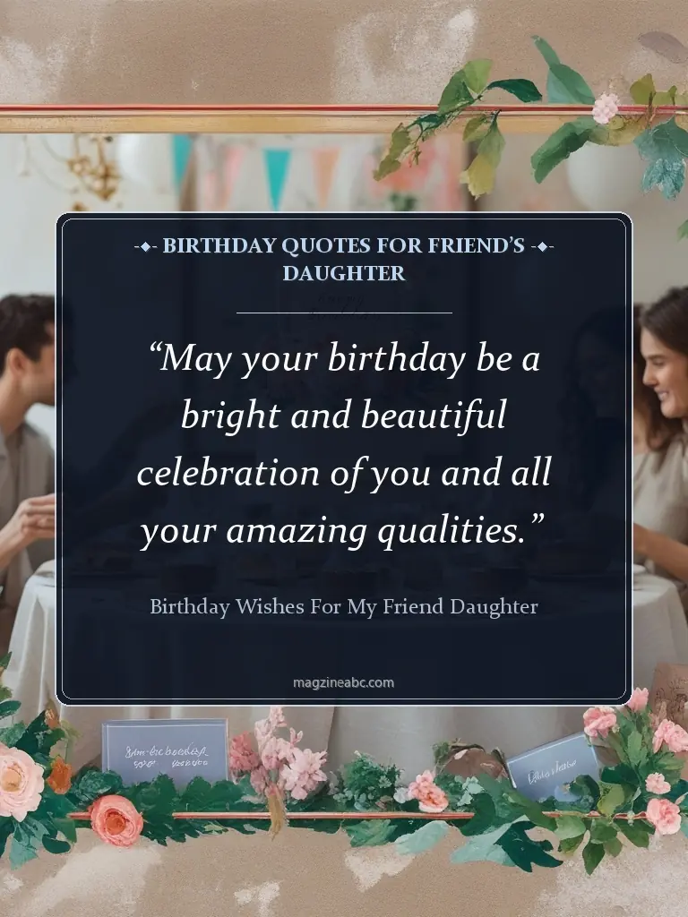 Birthday Quotes For Friend’s Daughter - Birthday Wishes For My Friend Daughter