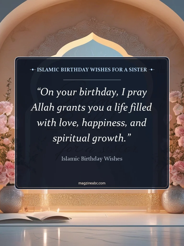 Islamic Birthday Wishes for a Sister - Islamic Birthday Wishes