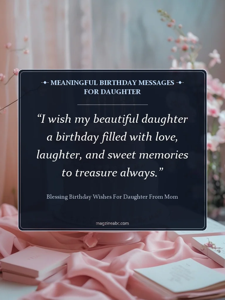 Meaningful Birthday Messages for Daughter - Blessing Birthday Wishes For Daughter From Mom