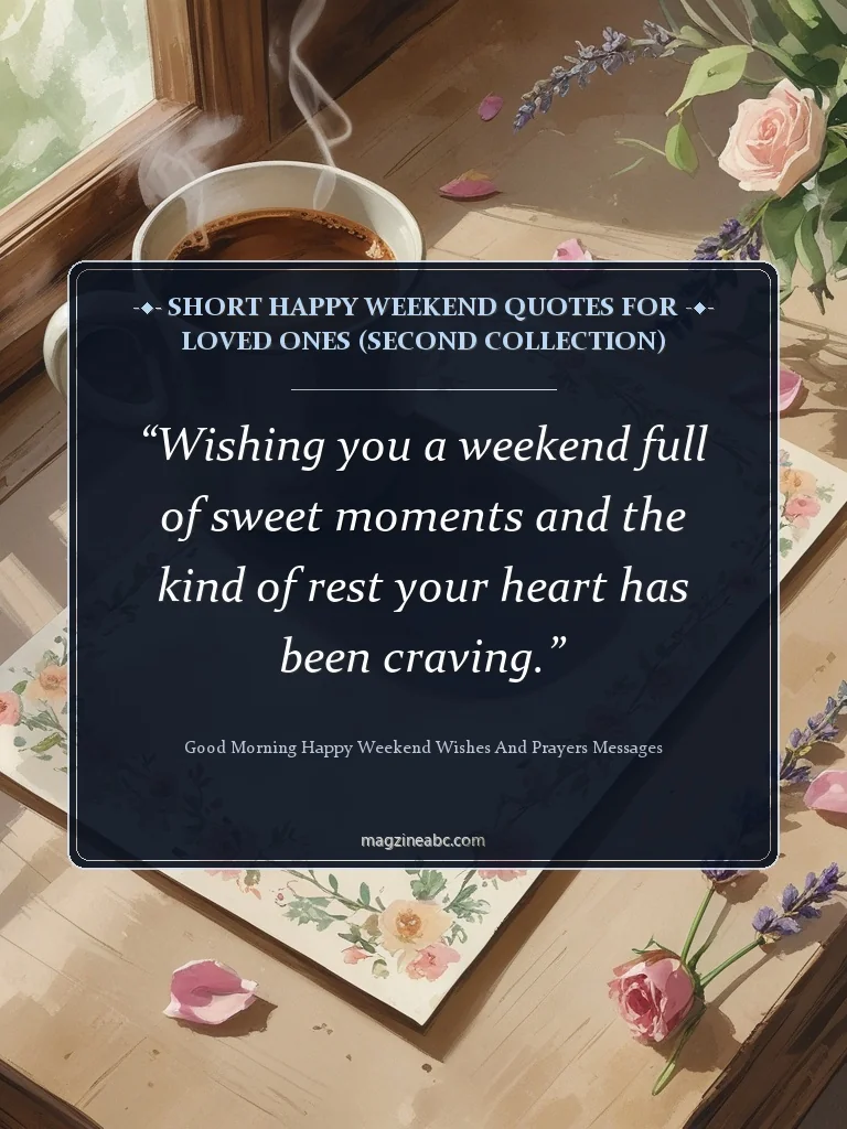 Short Happy Weekend Quotes for Loved Ones (Second Collection) - Good Morning Happy Weekend Wishes And Prayers Messages