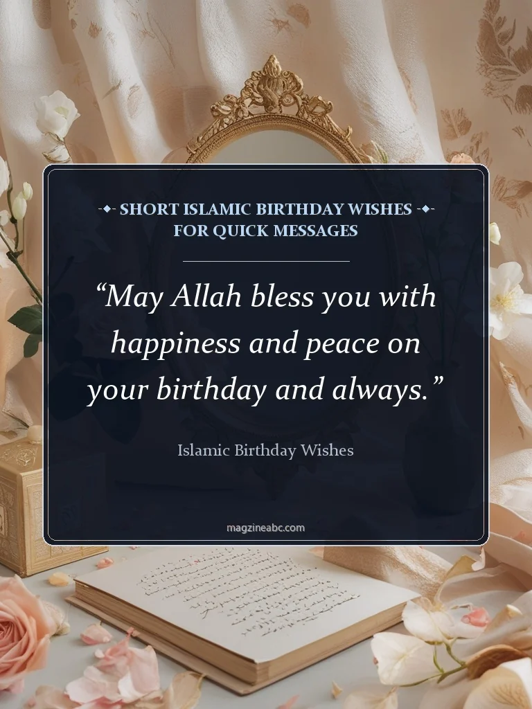 Short Islamic Birthday Wishes for Quick Messages - Islamic Birthday Wishes