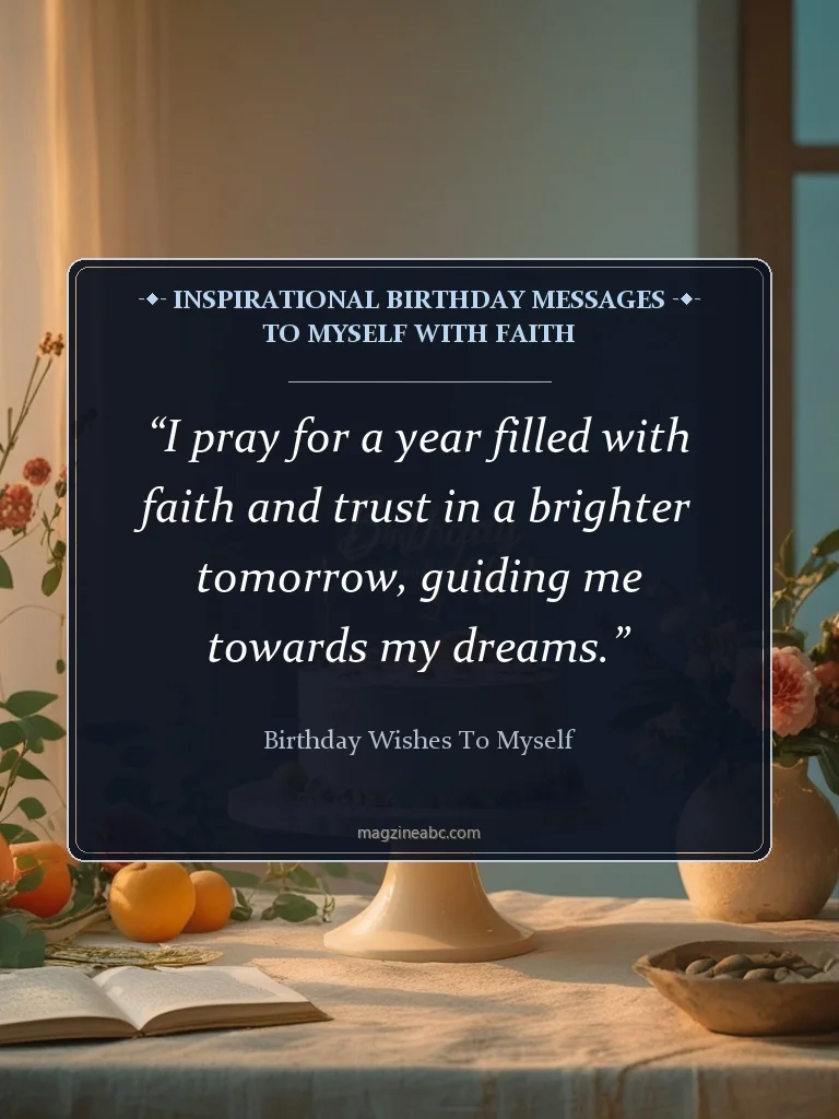 Inspirational Birthday Messages To Myself With Faith - Birthday Wishes To Myself