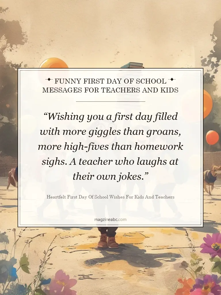 Funny First Day of School Messages for Teachers and Kids - Heartfelt First Day of School Wishes for Kids and Teachers