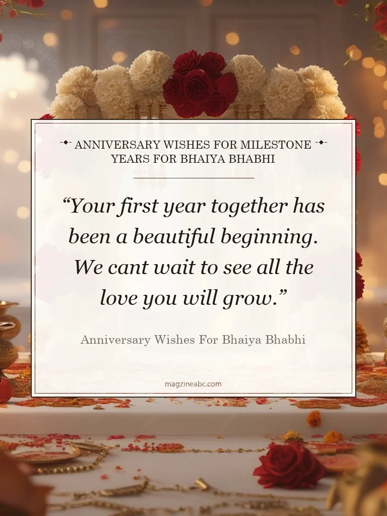 Anniversary Wishes for Milestone Years for Bhaiya Bhabhi - Anniversary Wishes for Bhaiya Bhabhi