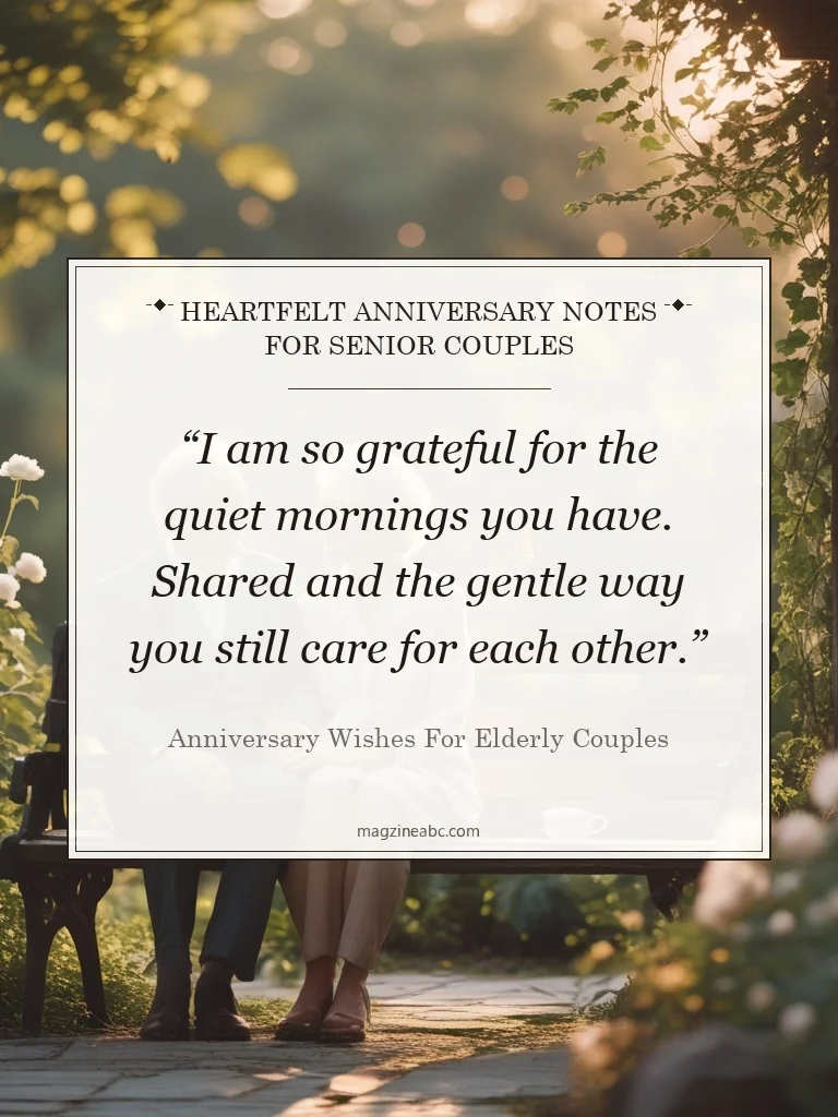 Heartfelt Anniversary Notes for Senior Couples - Anniversary Wishes for Elderly Couples