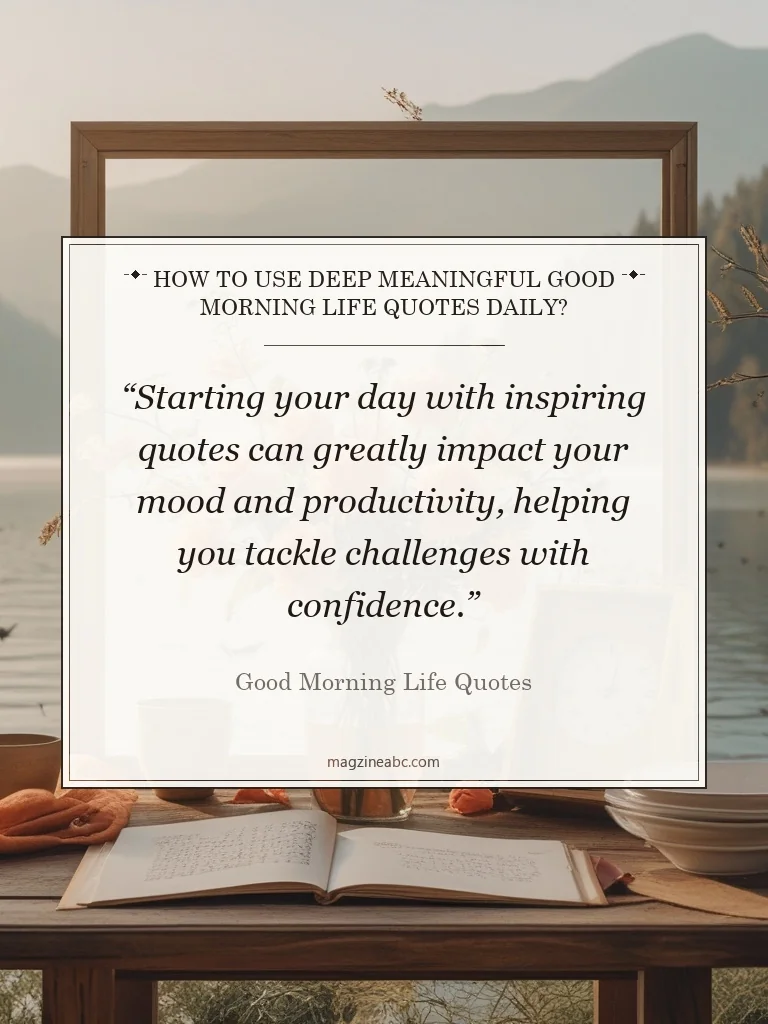 How to Use Deep Meaningful Good Morning Life Quotes Daily? - Good Morning Life Quotes