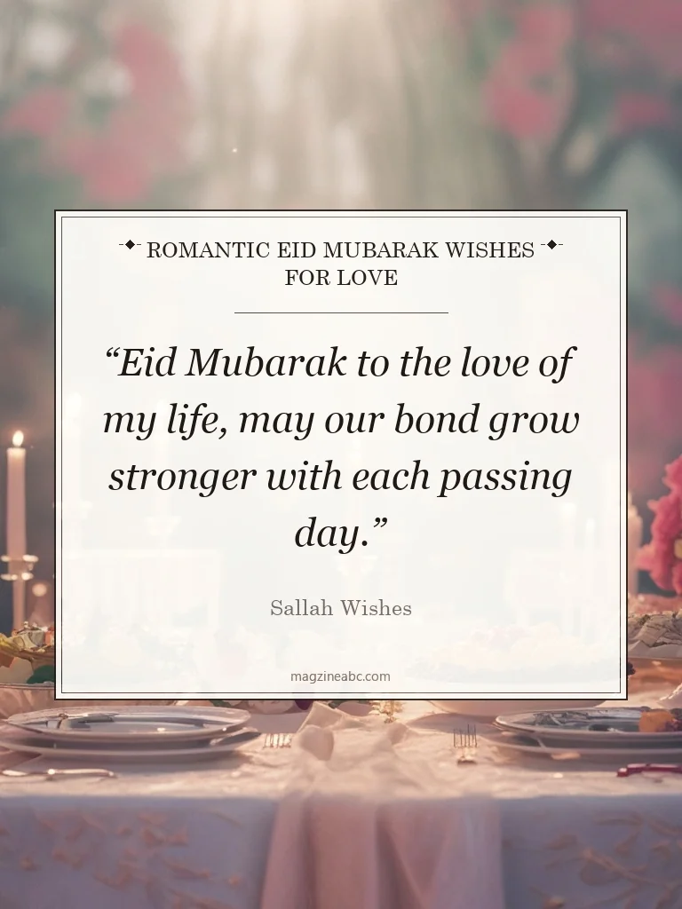 Romantic Eid Mubarak Wishes for Love - Sallah Wishes