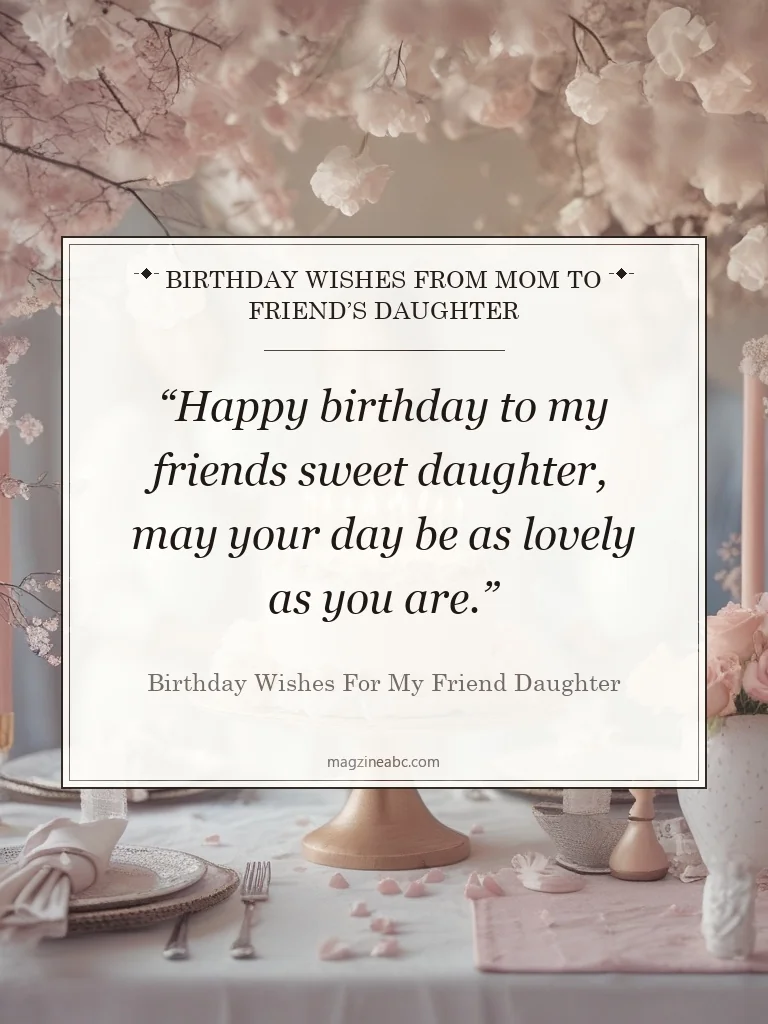 Birthday Wishes From Mom To Friend’s Daughter - Birthday Wishes For My Friend Daughter