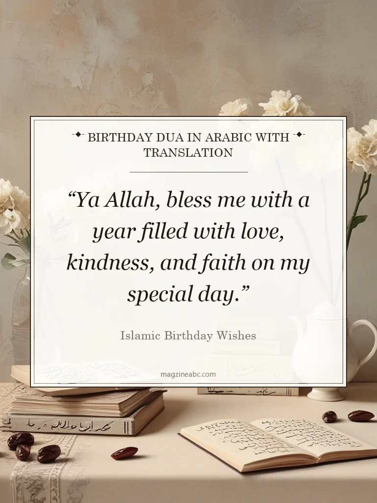 Birthday Dua in Arabic with Translation - Islamic Birthday Wishes