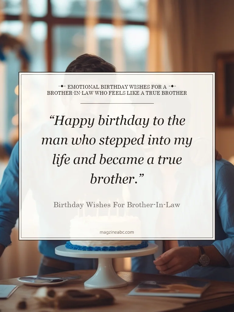 Emotional Birthday Wishes for a Brother-in-Law Who Feels Like a True Brother - Birthday Wishes for Brother-in-Law