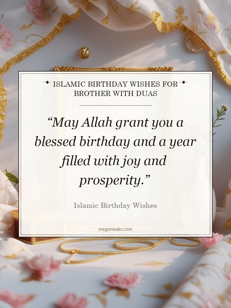 Islamic Birthday Wishes for Brother with Duas - Islamic Birthday Wishes