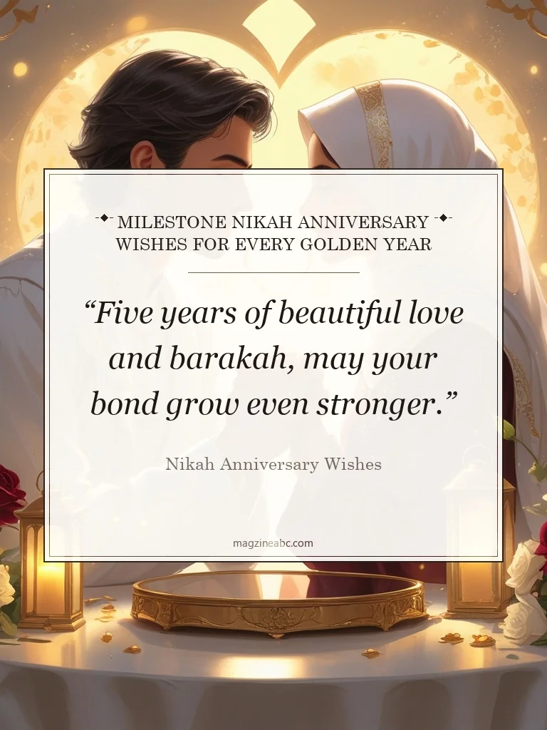 Milestone Nikah Anniversary Wishes for Every Golden Year - Nikah Anniversary Wishes