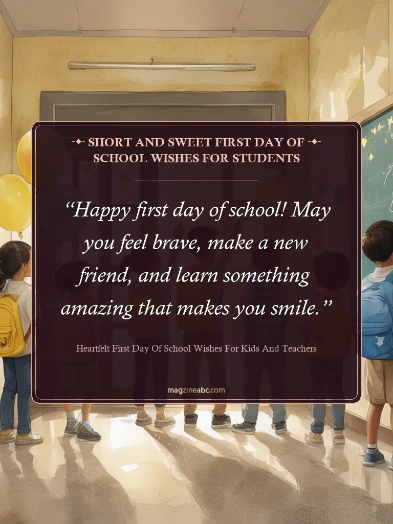 Short and Sweet First Day of School Wishes for Students - Heartfelt First Day of School Wishes for Kids and Teachers