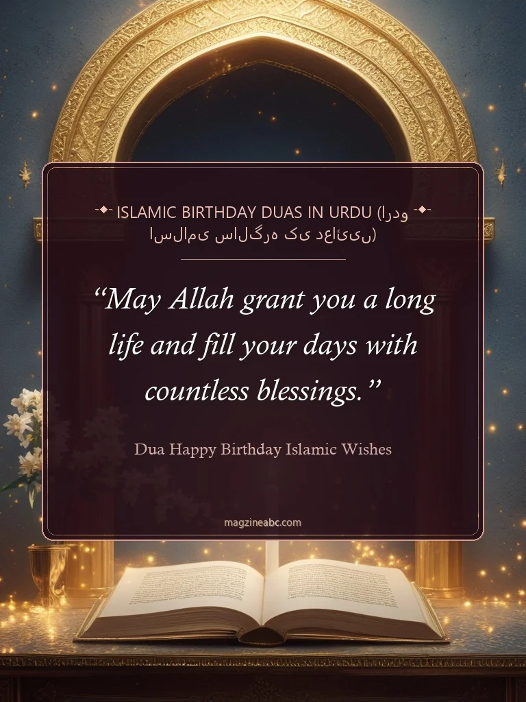 Islamic Birthday Duas in Urdu (اردو اسلامی سالگرہ کی دعائیں) - Dua Happy Birthday Islamic Wishes