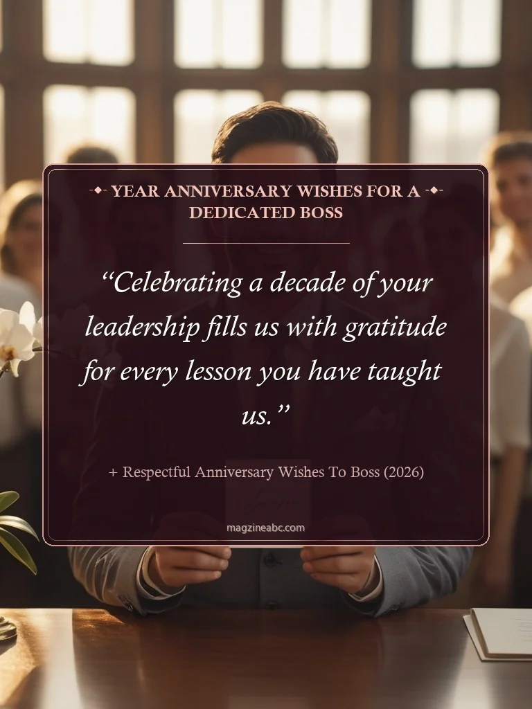 Year Anniversary Wishes for a Dedicated Boss - 525+ Respectful Anniversary Wishes To Boss (2026)