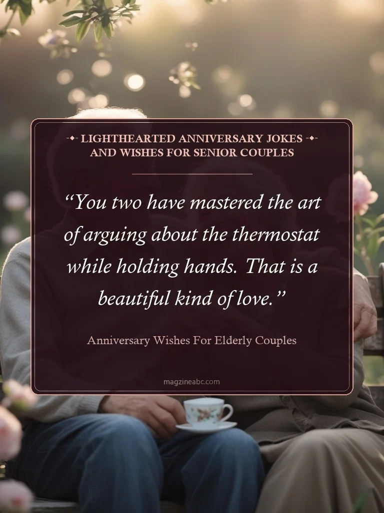 Lighthearted Anniversary Jokes and Wishes for Senior Couples - Anniversary Wishes for Elderly Couples