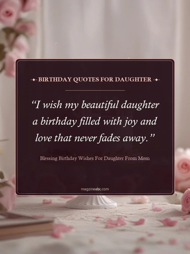 Birthday Quotes for Daughter - Blessing Birthday Wishes For Daughter From Mom