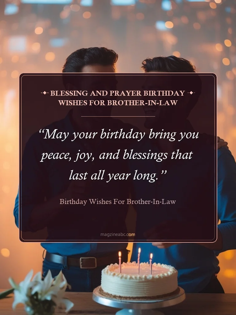 Blessing and Prayer Birthday Wishes for Brother-in-Law - Birthday Wishes for Brother-in-Law