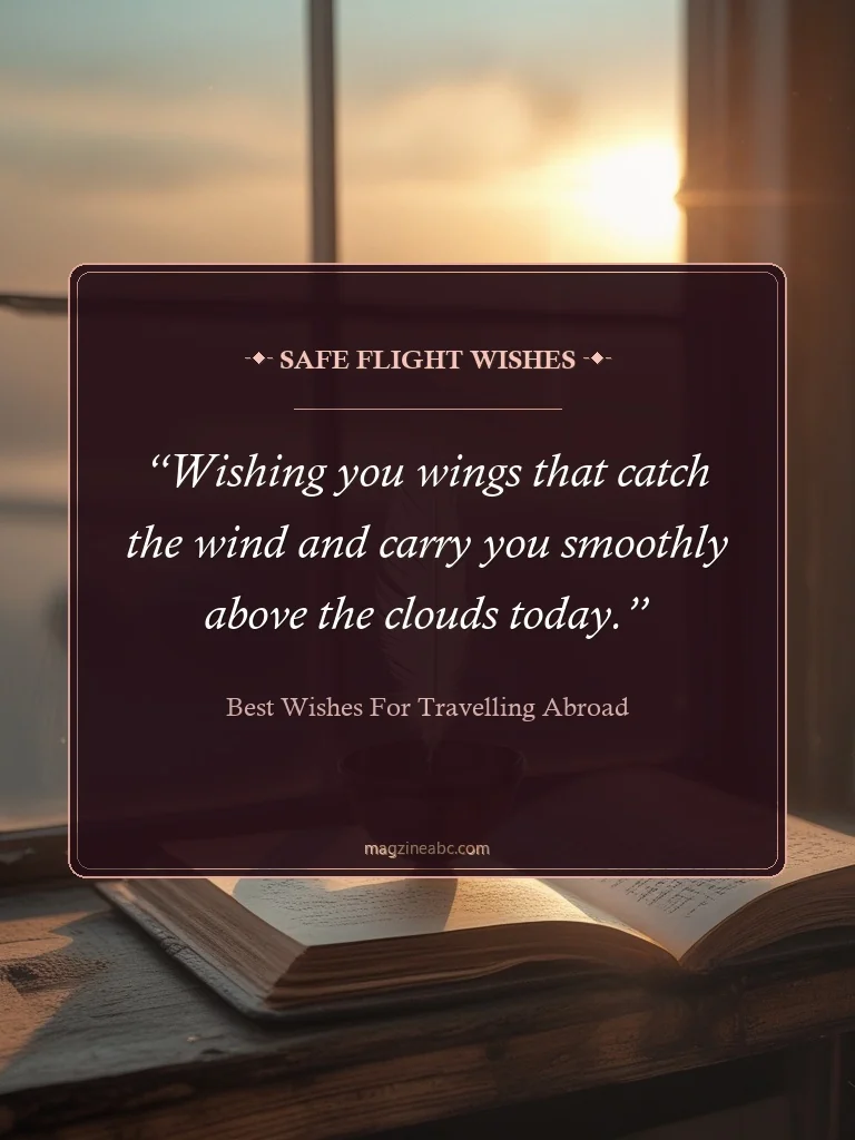 Safe Flight Wishes - best wishes for travelling abroad