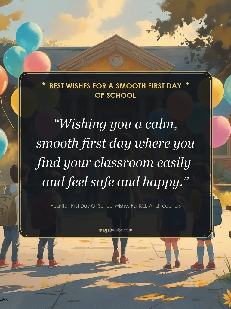 Best Wishes for a Smooth First Day of School - Heartfelt First Day of School Wishes for Kids and Teachers