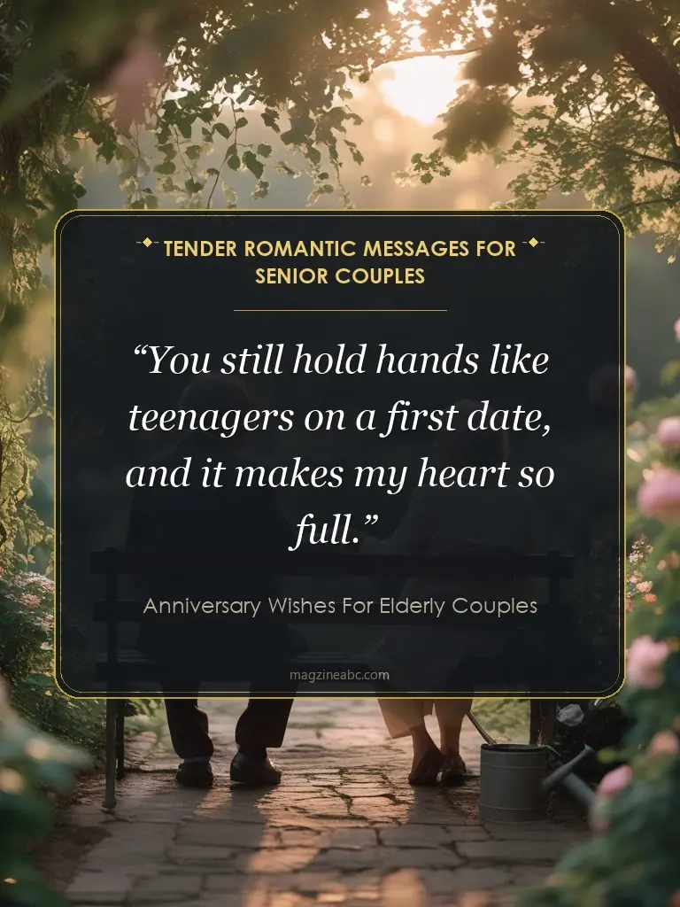 Tender Romantic Messages for Senior Couples - Anniversary Wishes for Elderly Couples