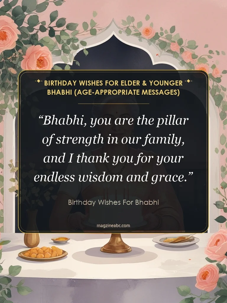 Birthday Wishes for Elder & Younger Bhabhi (Age-Appropriate Messages) - Birthday wishes for bhabhi