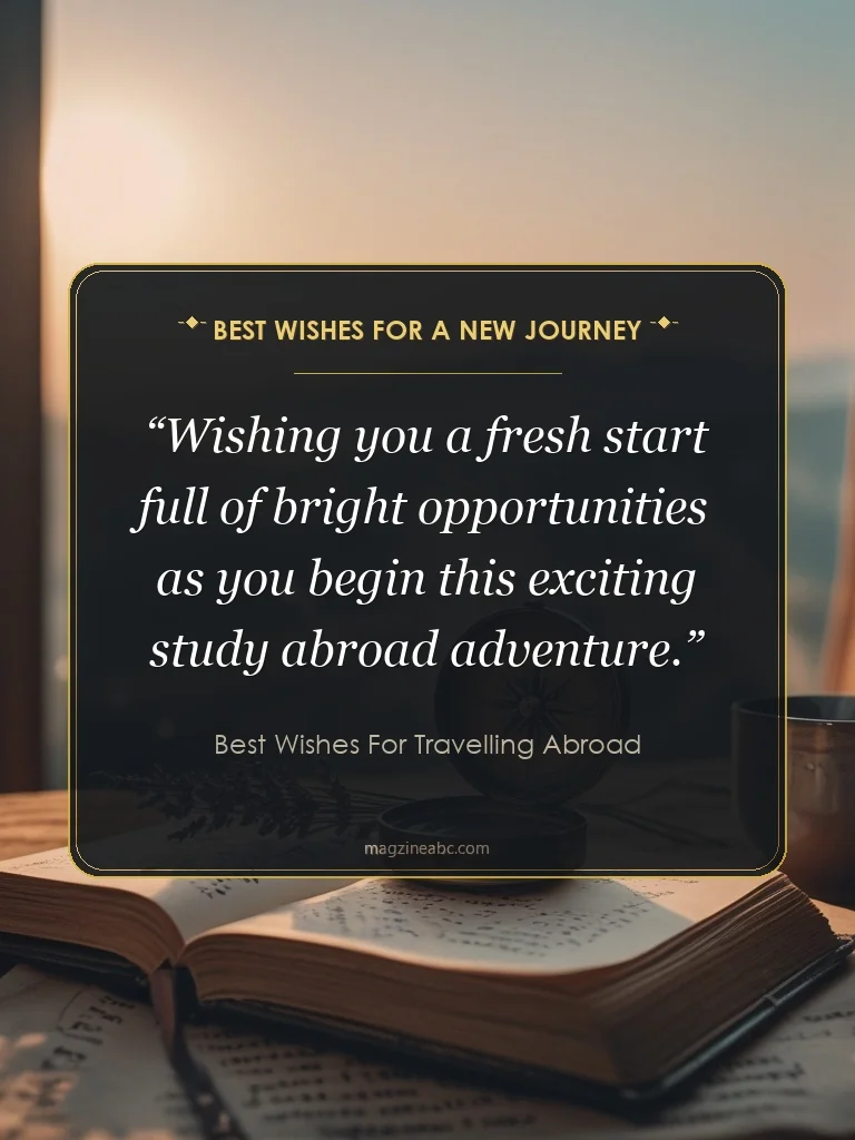 Best Wishes for a New Journey - best wishes for travelling abroad