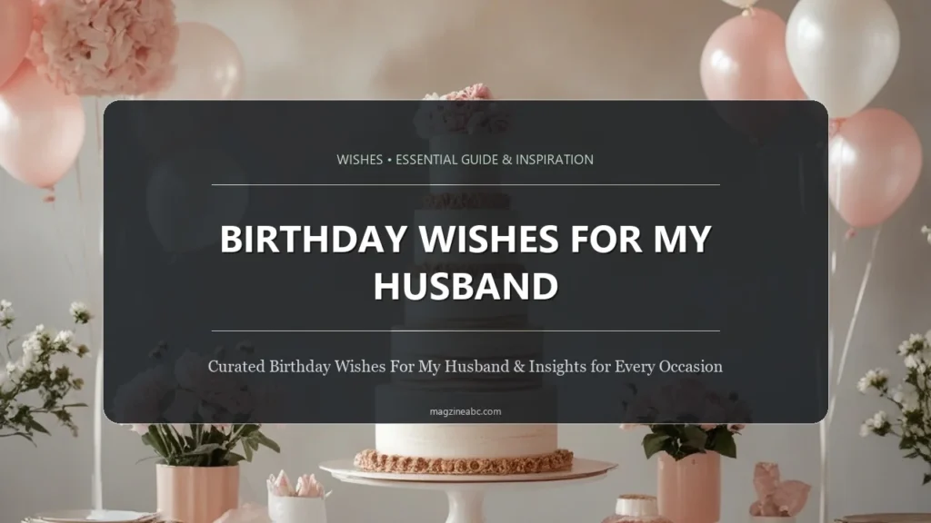 Birthday Wishes for My Husband