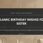 Islamic Birthday Wishes for Sister